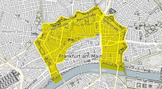 Immobilienpreisekarte Frankfurt am Main Innenstadt